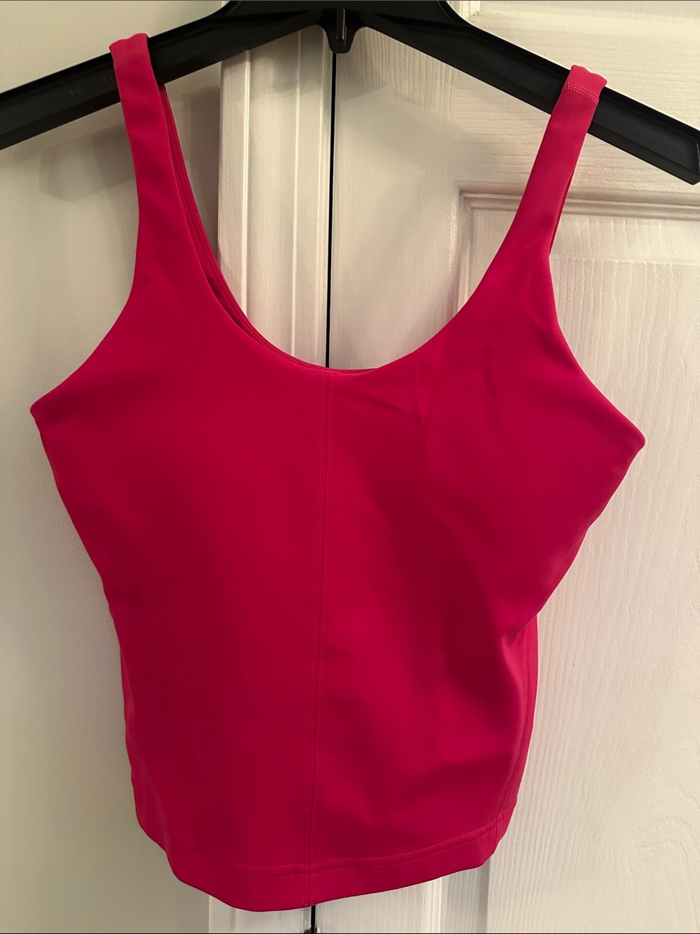 Lululemon Longline Seamed front Bra Tank in a Berry Pink color - Size 6